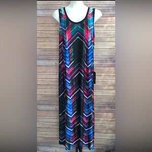 Avenue Colorful Chevron Maxi Dress